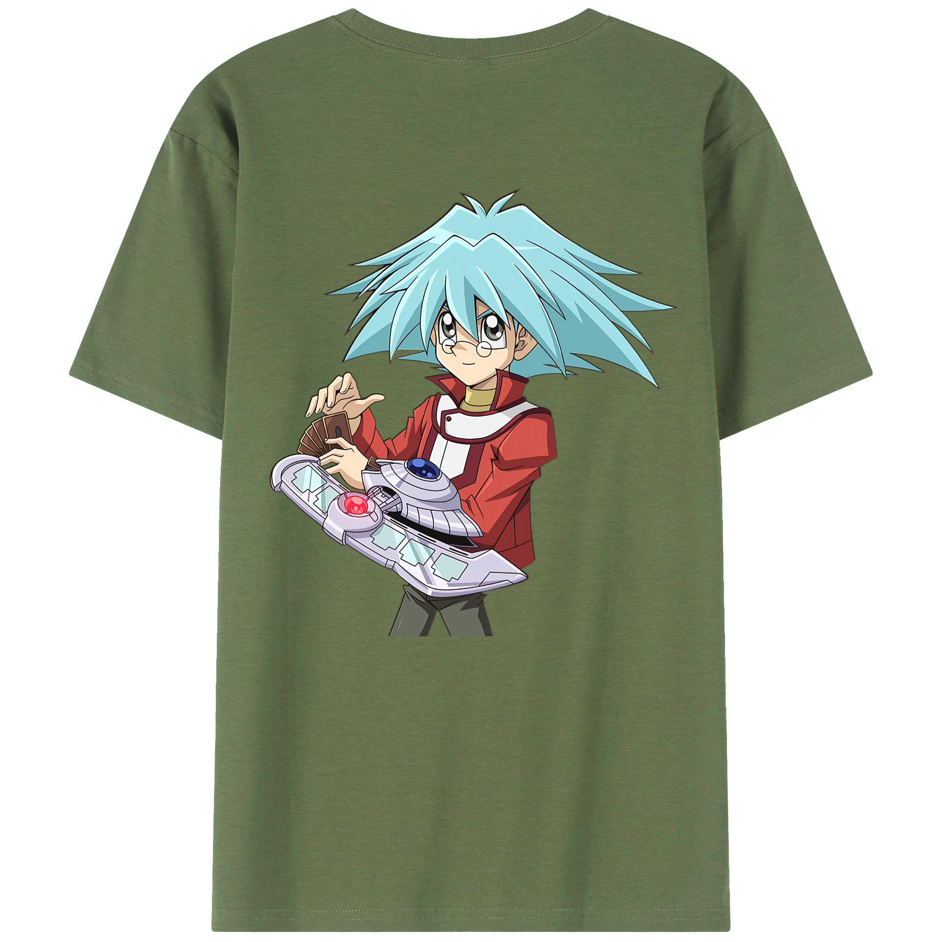 （画像用） 遊☆戯☆王 Yu-Gi-Oh! 綿100％ メンズ半袖Tシャツ（バックプリント） 通気性